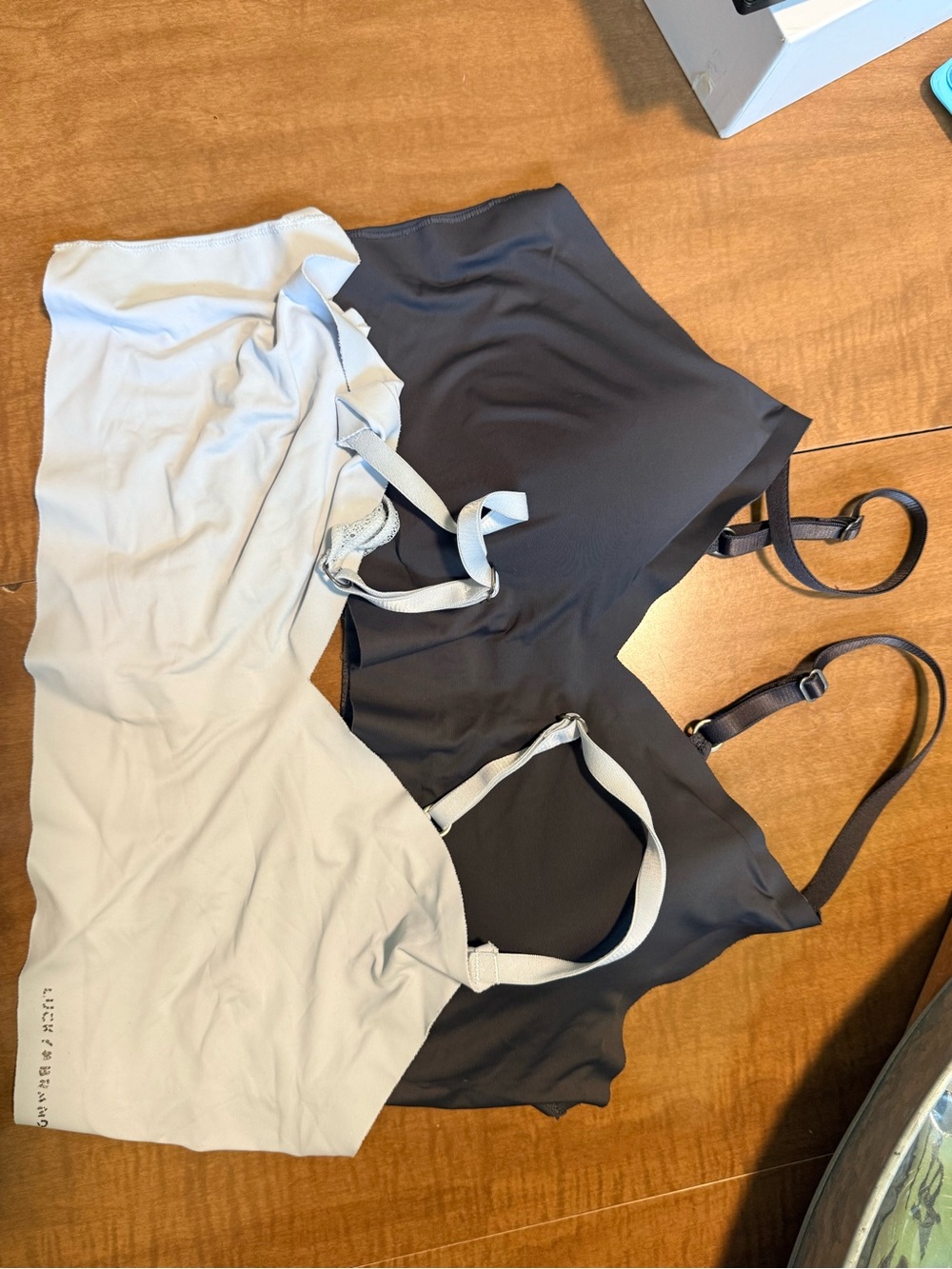 Seamless Scoop Neck Bra Duo - Dark Gray & Light Blue (150)